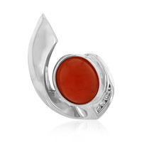 Red Agate Silver Pendant