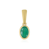 9K Brazilian Emerald Gold Pendant
