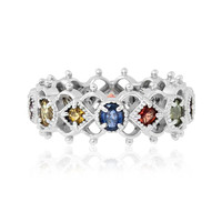 Fancy Sapphire Silver Ring (Dallas Prince Designs)