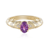 14K Unheated Ceylon Purple Sapphire Gold Ring (de Melo)