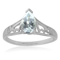 Bauchi Aquamarine Silver Ring