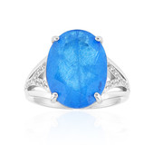 Azur Blue Quartz Silver Ring