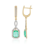 14K Zambian Emerald Gold Earrings (SUHANA)