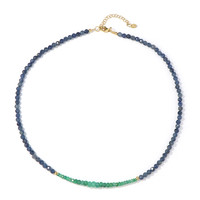 Blue Mozambique sapphire Silver Necklace