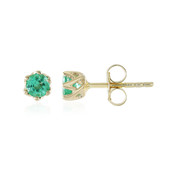 9K Russian Emerald Gold Earrings (de Melo)