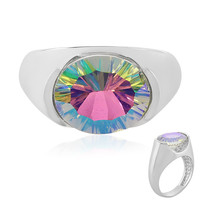 Rainbow Topaz Silver Ring