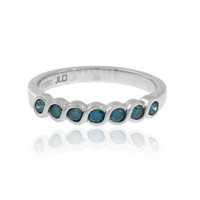 SI2 Blue Diamond Platinum Ring