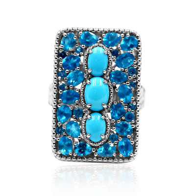 Sleeping Beauty Turquoise Silver Ring (Dallas Prince Designs)