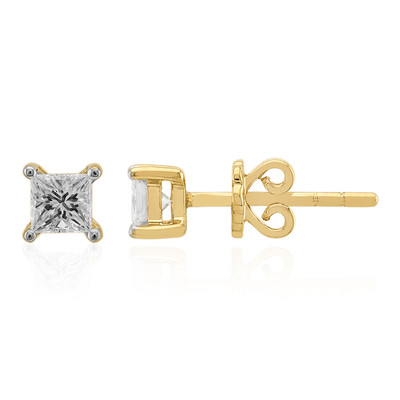 18K IF (D) Diamond Gold Earrings (Annette)