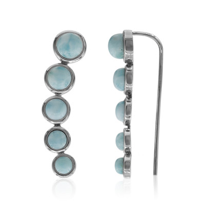 Larimar Silver Earrings