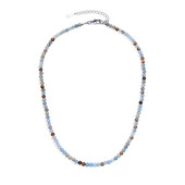 Blue Aragonite Silver Necklace
