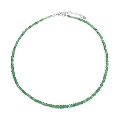 Zambian Emerald Silver Necklace