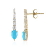 9K Sleeping Beauty Turquoise Gold Earrings