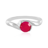 Raspberry Chalcedony Silver Ring