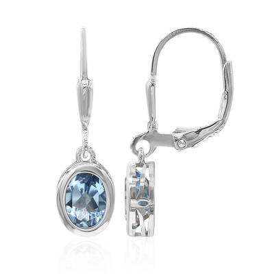 Azure blue mystic topaz Silver Earrings