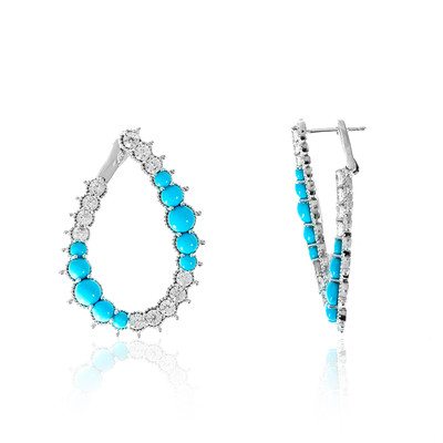Sleeping Beauty Turquoise Silver Earrings (Dallas Prince Designs)