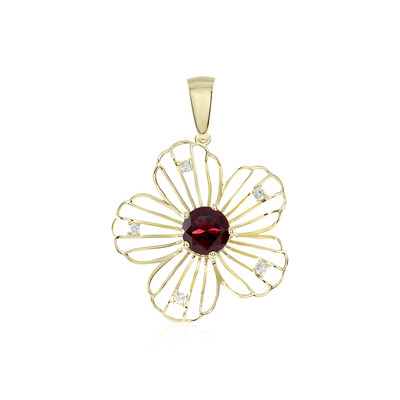 9K Raspberry Rhodolite Gold Pendant (Ornaments by de Melo)