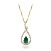 14K Zambian Emerald Gold Necklace (CIRARI)