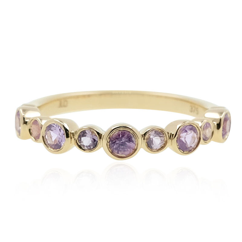 The Danelle, a Purple and Pink Amethyst Half Eternity Trellis Ring –  Victoria's Jewellery
