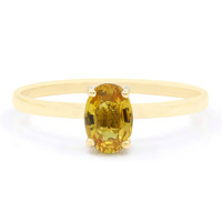 9K Yellow Sapphire Gold Ring