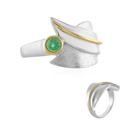 Ethiopian Emerald Silver Ring (MONOSONO COLLECTION)