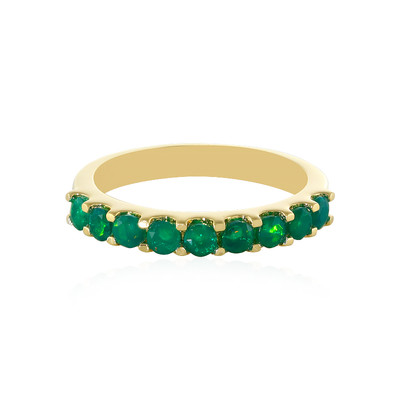 Green Ethopian Opal Silver Ring