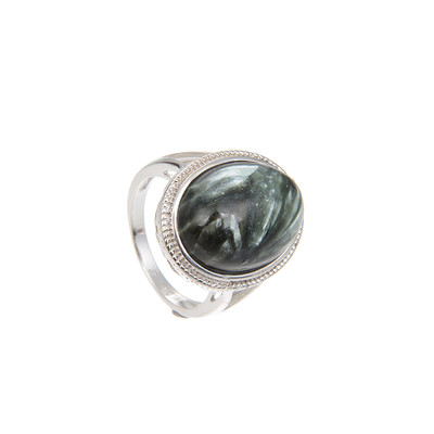 Seraphinite Silver Ring