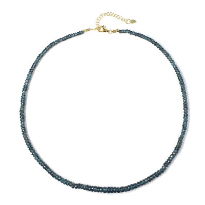 Teal Kyanite Silver Necklace