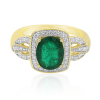 14K Zambian Emerald Gold Ring