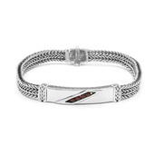 Mozambique Garnet Silver Bracelet (Nan Collection)