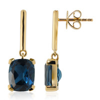 9K London Blue Topaz Gold Earrings (Tenner Diniz)