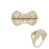9K Diamond champagne I1 Gold Ring (Ornaments by de Melo)