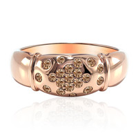 9K SI1 Argyle Rose De France Diamond Gold Ring