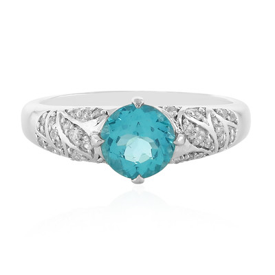 Caribbean Blue Apatite Silver Ring
