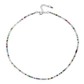 Mozambique Garnet Silver Necklace (Riya)