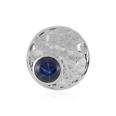 Blue Star Sapphire Silver Pendant (MONOSONO COLLECTION)
