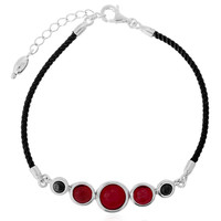 Colombian red Amber Silver Bracelet