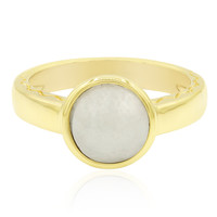 White Jadeite Silver Ring