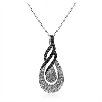 14K Black Diamond Gold Necklace