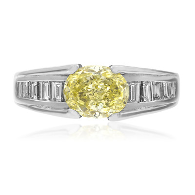 SI2 Yellow Diamond Platinium Ring (CIRARI)