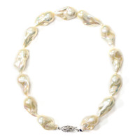 10K Kasumigaura Baroque Pearl Gold Necklace