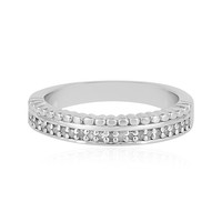 PK (J) Diamond Silver Ring