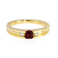 9K Red Burmese Spinel Gold Ring (de Melo)