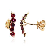 18K Noble Red Spinel Gold Earrings