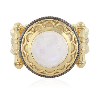 Rainbow Moonstone Silver Ring (Memories by Vincent)