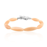Peach Moonstone Silver Bracelet (TPC)