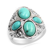 Campitos Turquoise Silver Ring (Anne Bever)