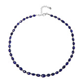 Blue Bemainty Sapphire Silver Necklace