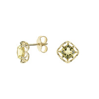 9K Ouro Verde Quartz Gold Earrings