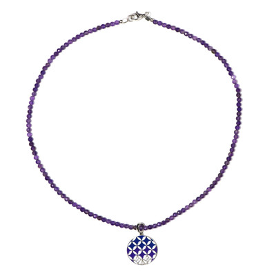 Zircon Silver Necklace (Riya)